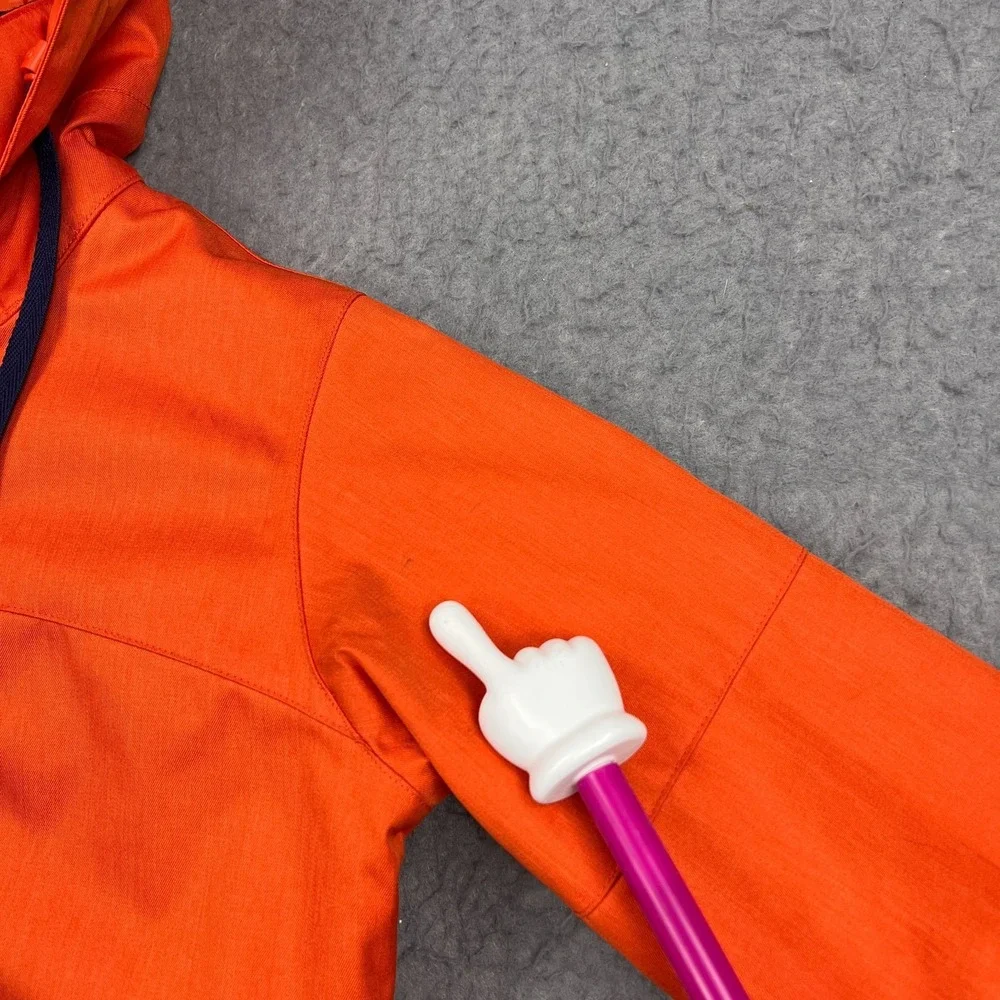 Burton DryRide Jacket Women's Small Orange Hooded Full Zip Snowboarding Ski Coat